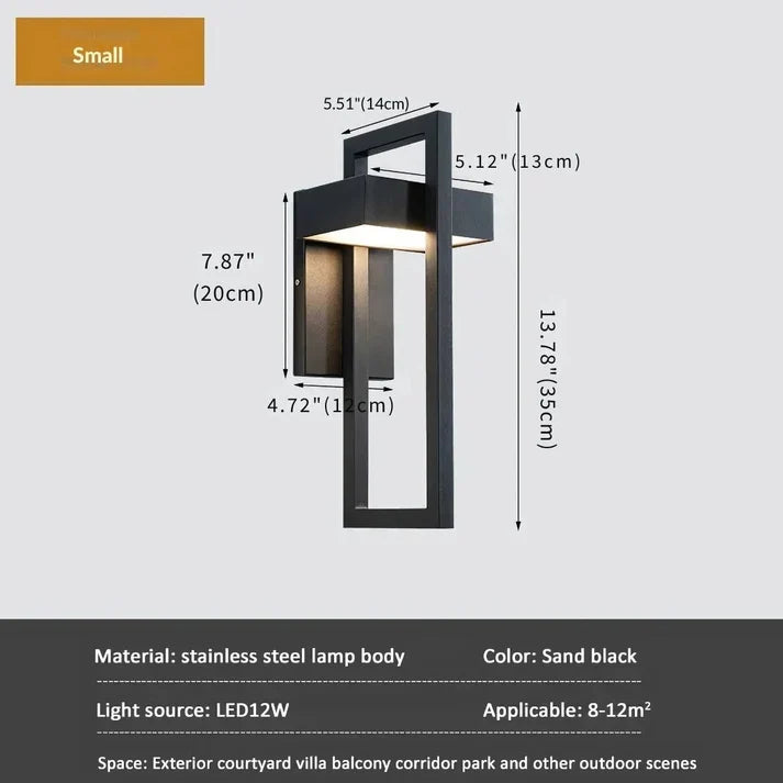 Marshall outdoor wall light sizes