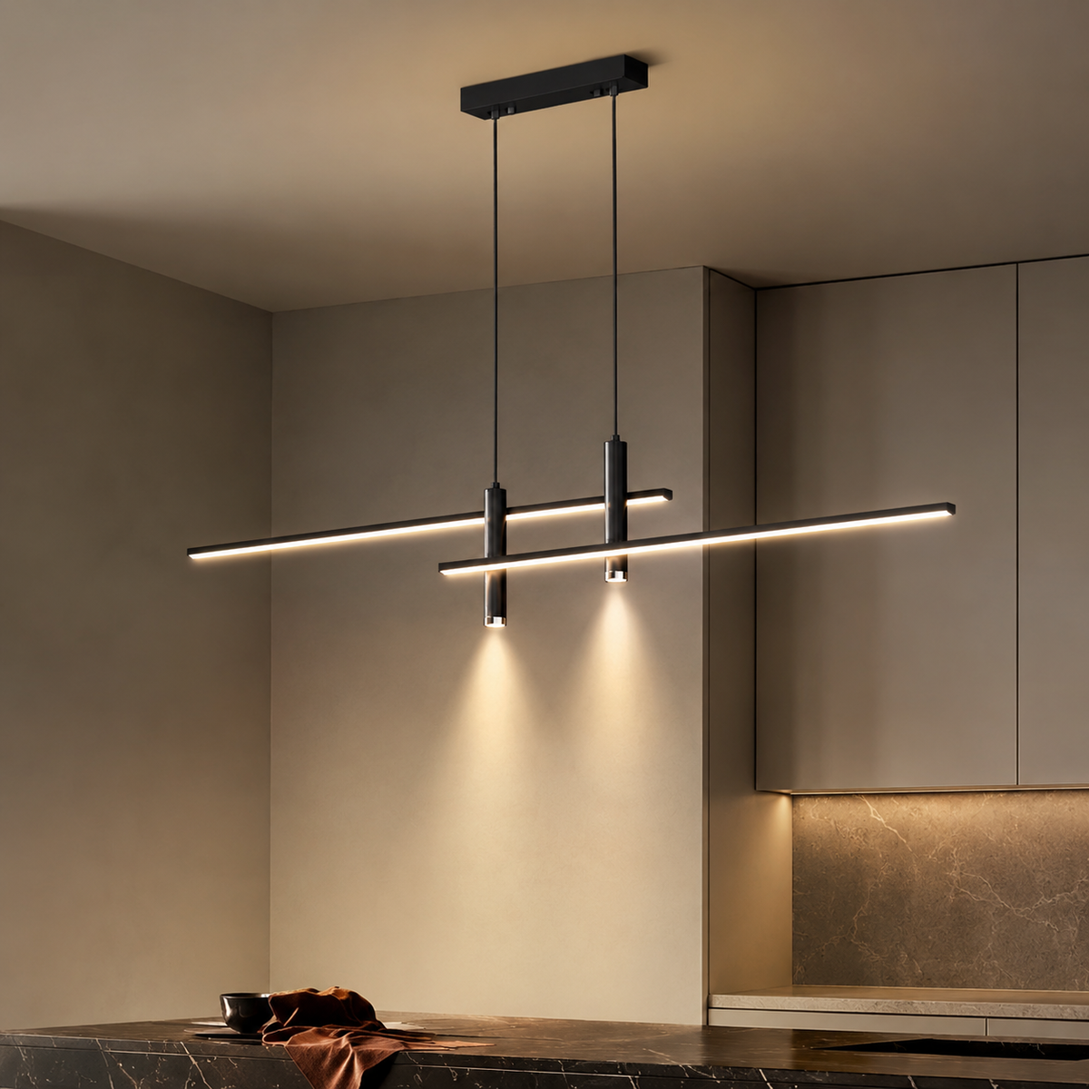Linear LED pendant light sizes