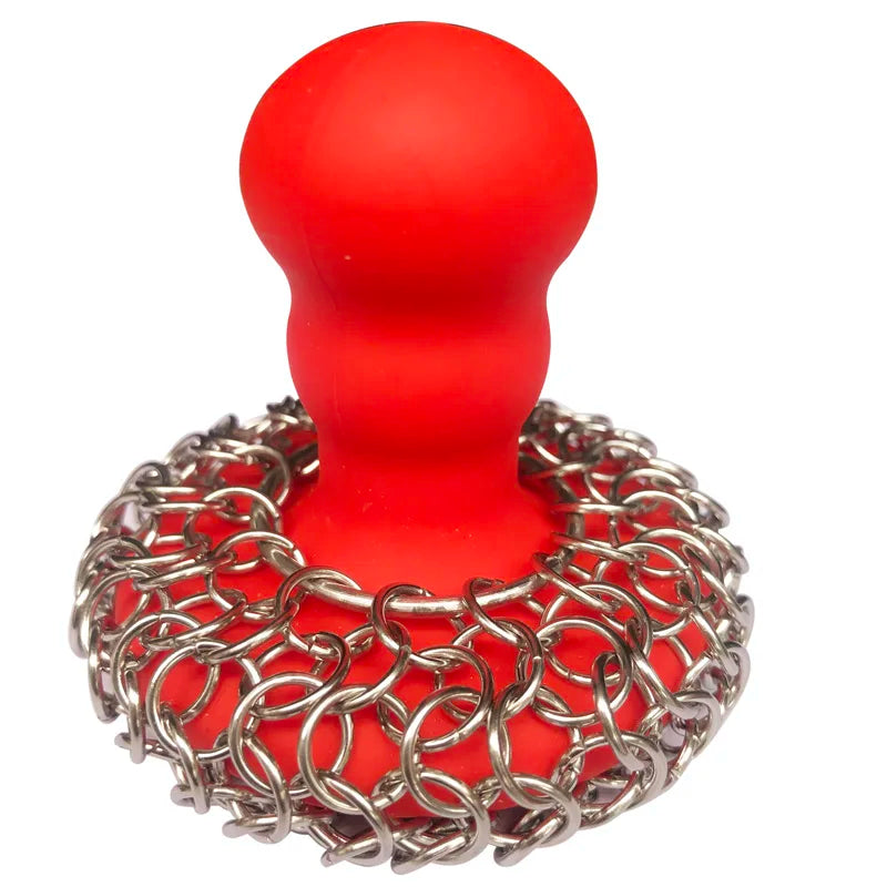 Cast iron scrubber in Red