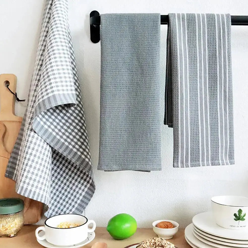 Kitchen towel drying dishes