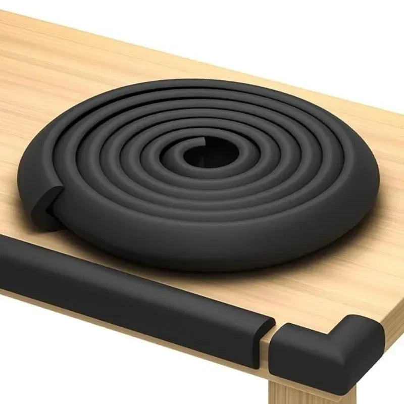 Edge guard strip cushioning a furniture edge