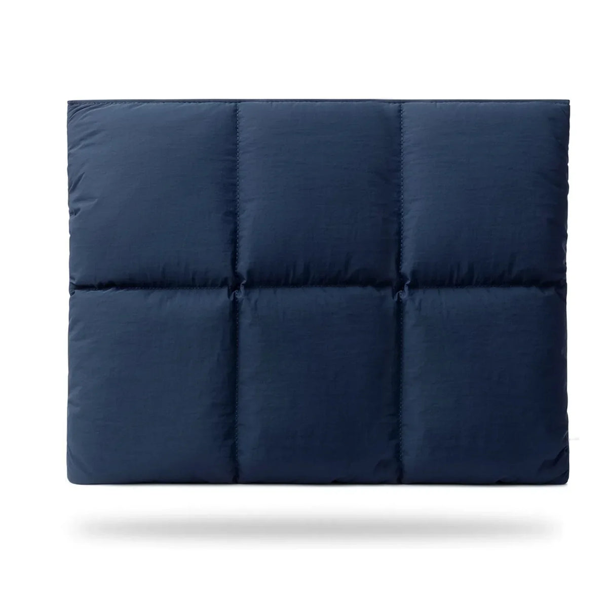 Navy blue quilted laptop sleeve