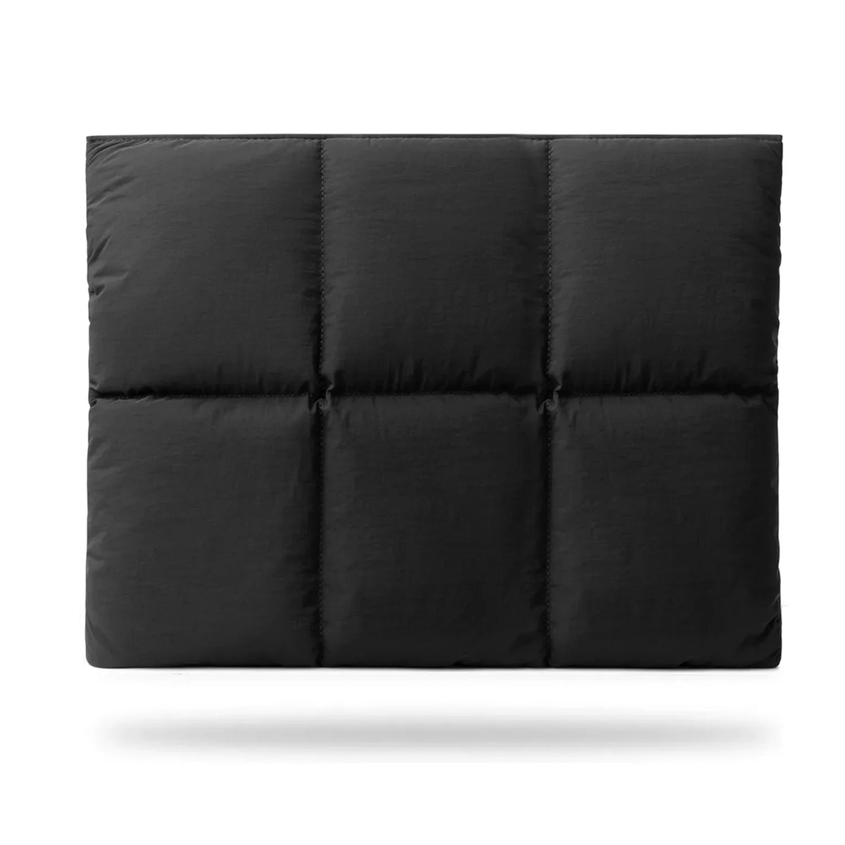 Black quilted laptop sleeve