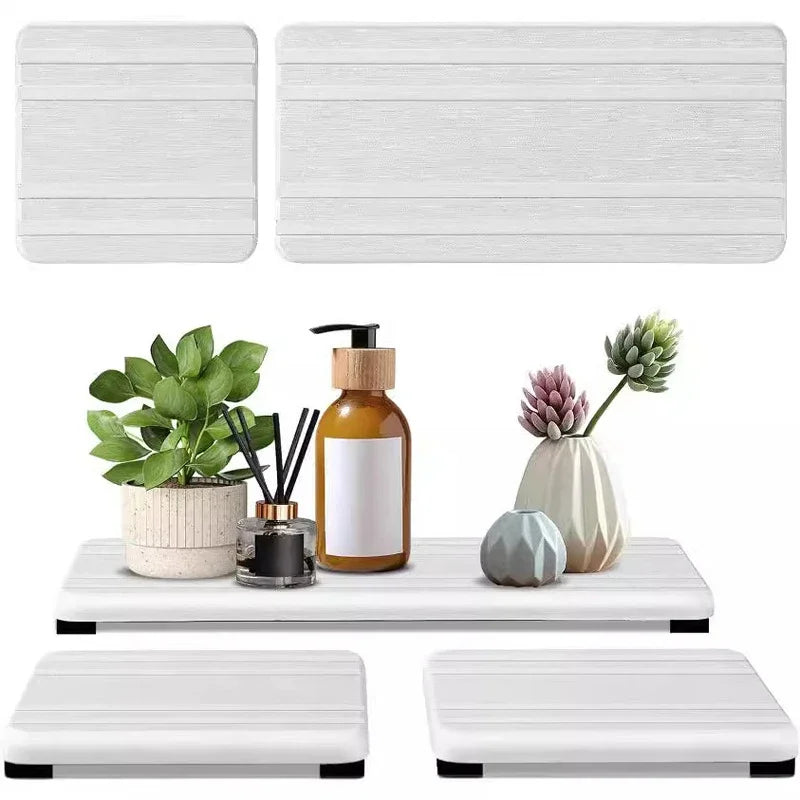 White diatomite stone sink trays