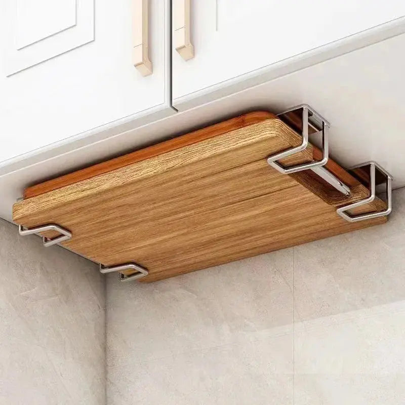 Stainless steel sponge holder mounted in a sink