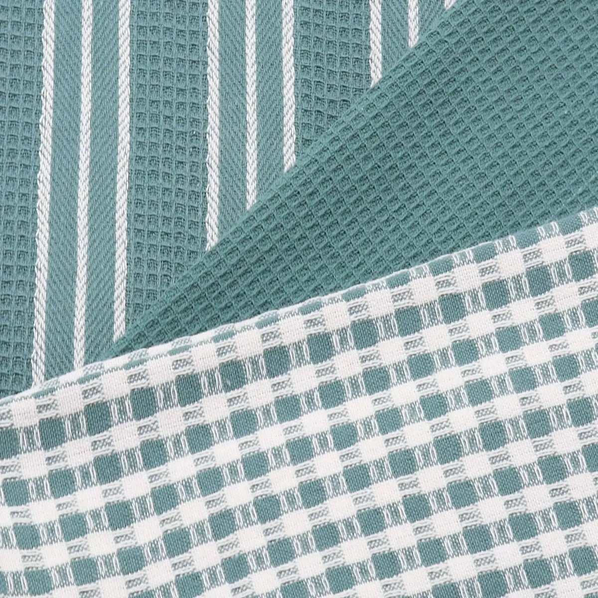 Kitchen towel weave close-up