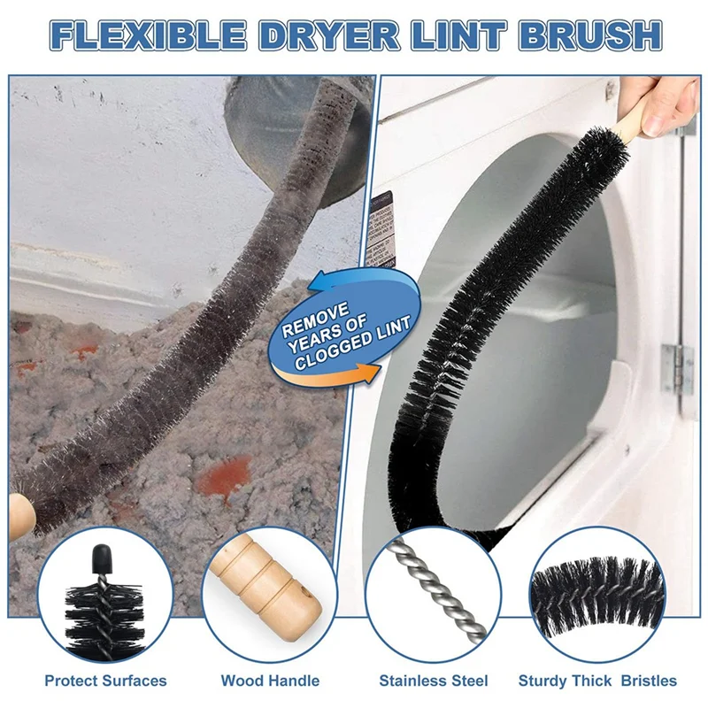 Vacuum hose attachment cleaning dryer vent