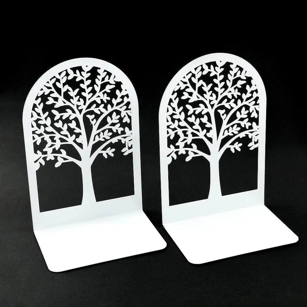 White round Tree of Life bookends