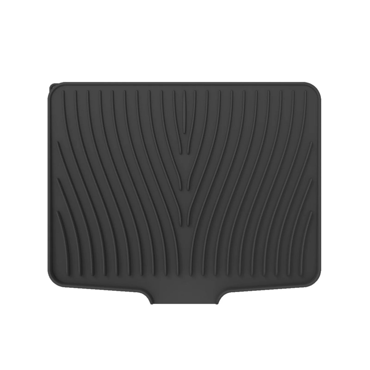 Black silicone dish drying mat