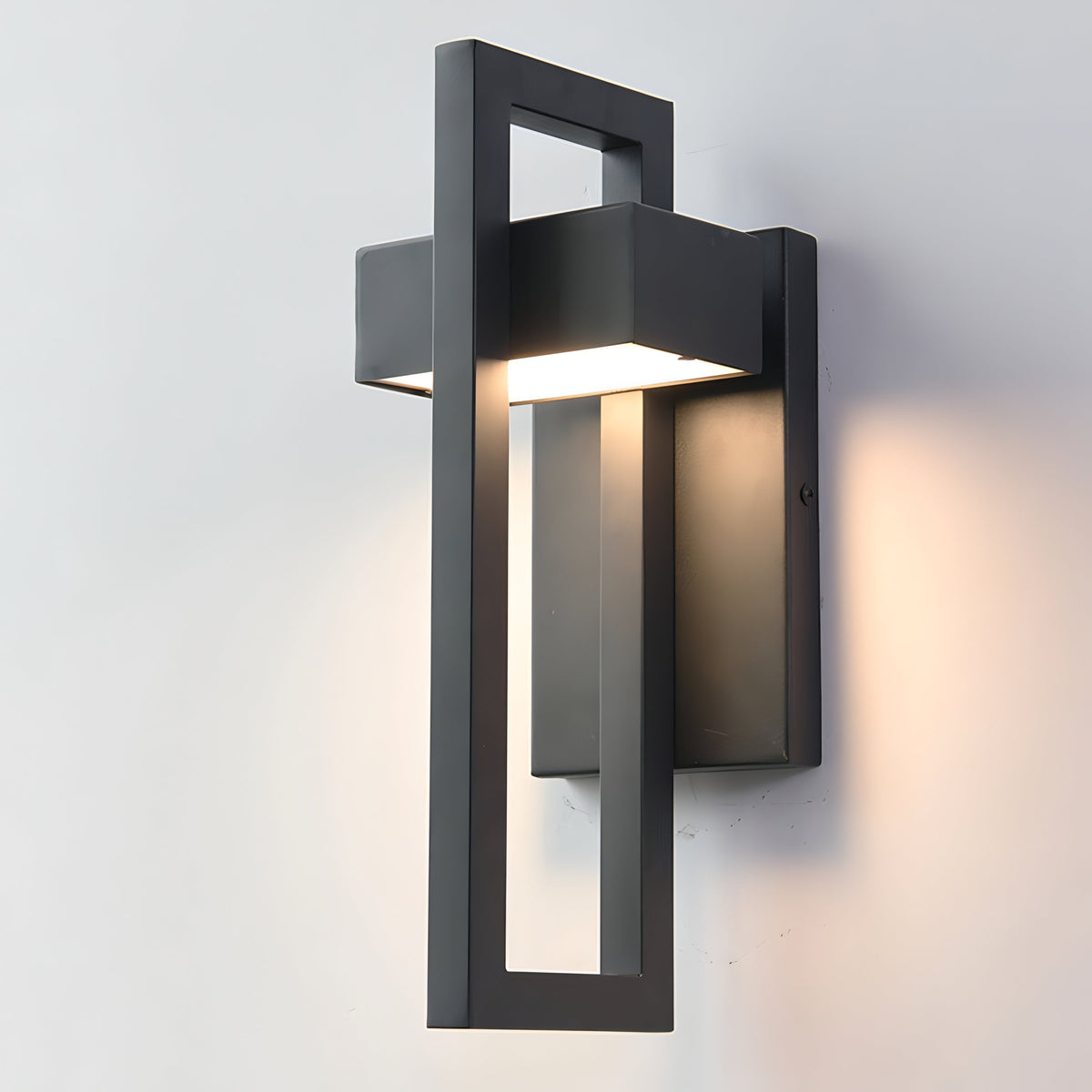 Marshall black outdoor wall light on a facade