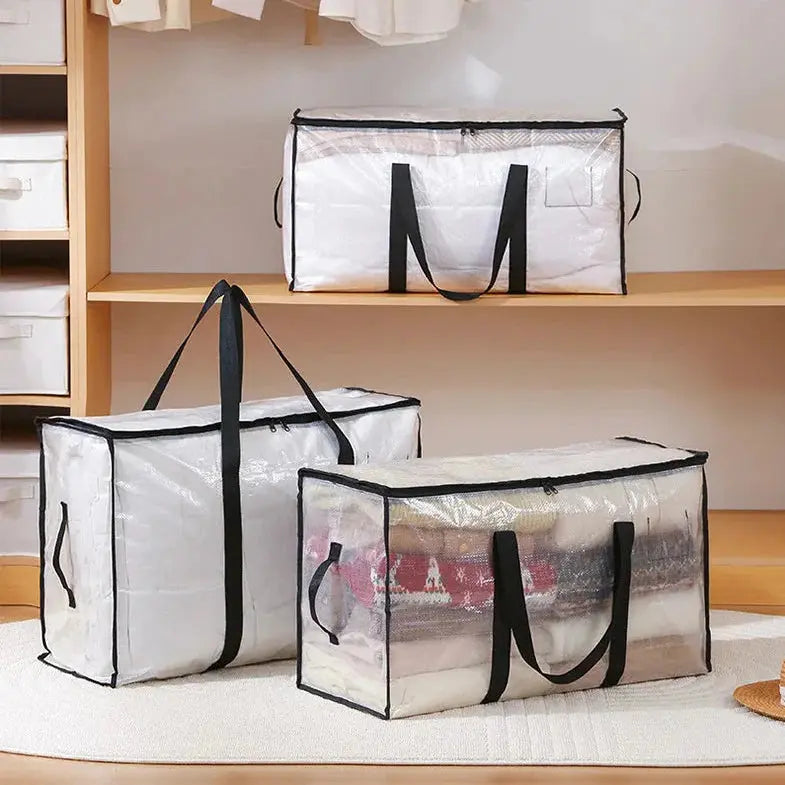 Jumbo clear quilted storage bag