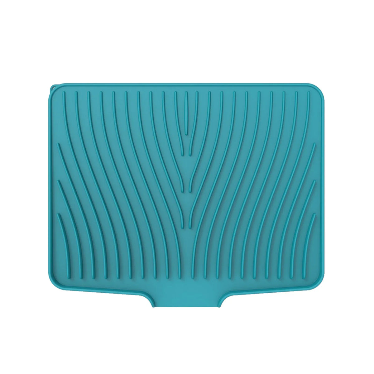 Blue silicone dish drying mat