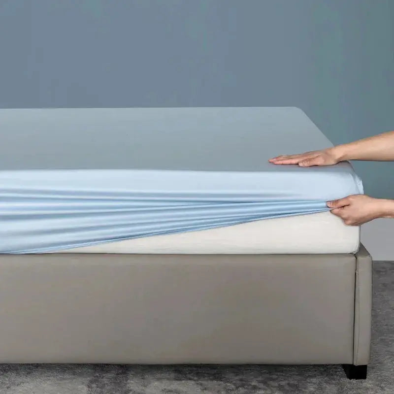 Bamboo fitted sheet fabric close-up