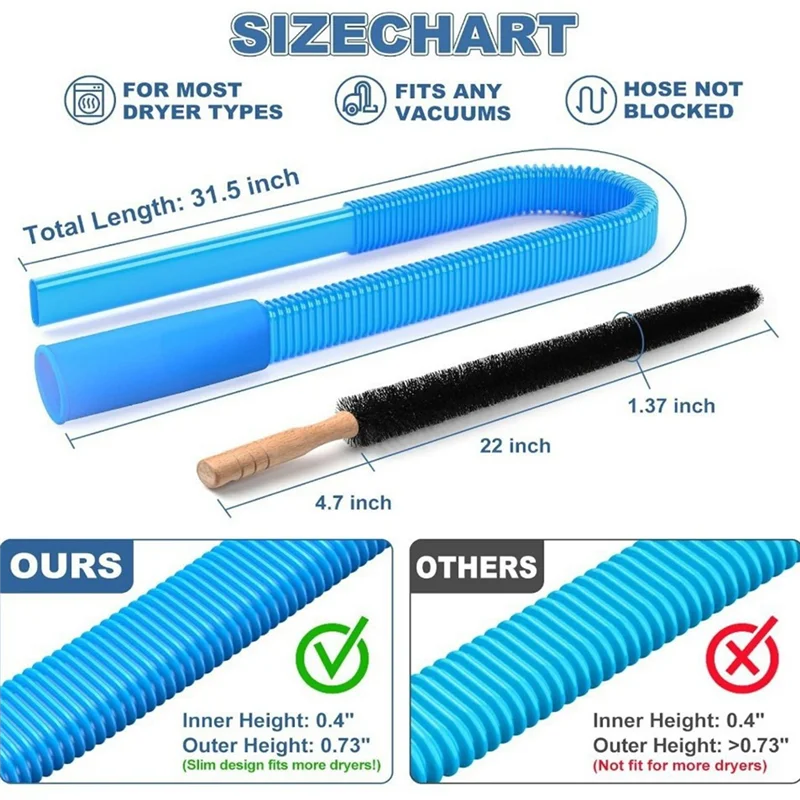 Extension tubes for dryer vent cleaner