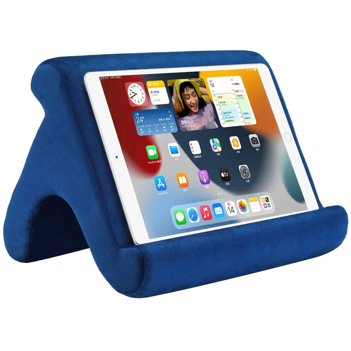 Tablet pillow stand in Blue