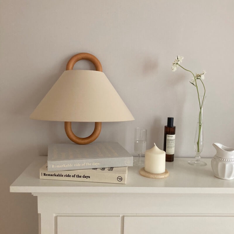Apricot flat half-moon wall light