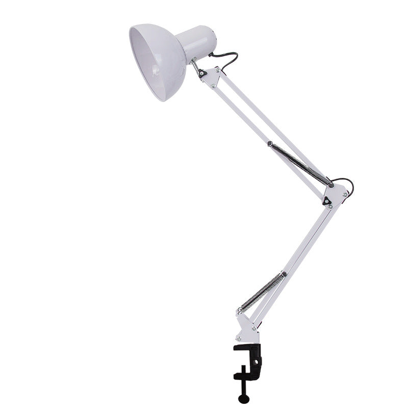 White clip-on desk lamp