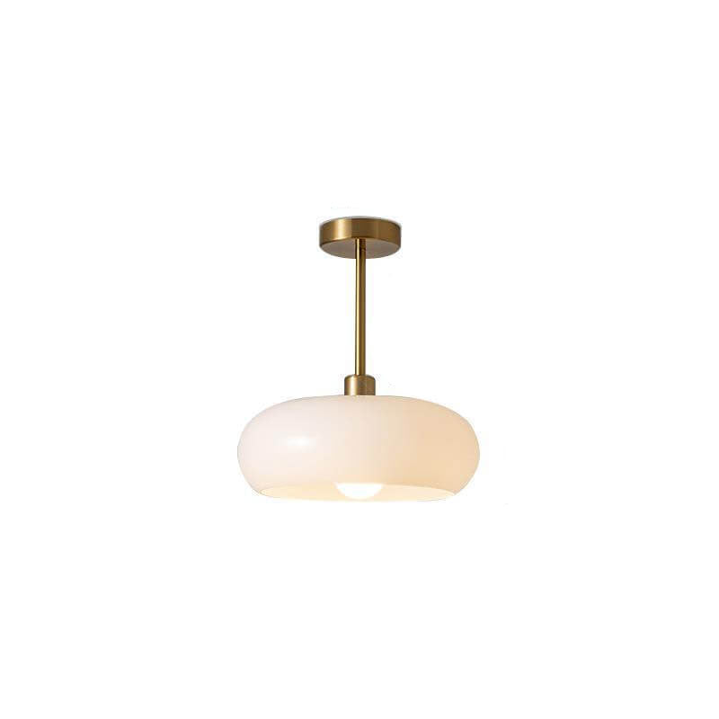 White round glass pendant light