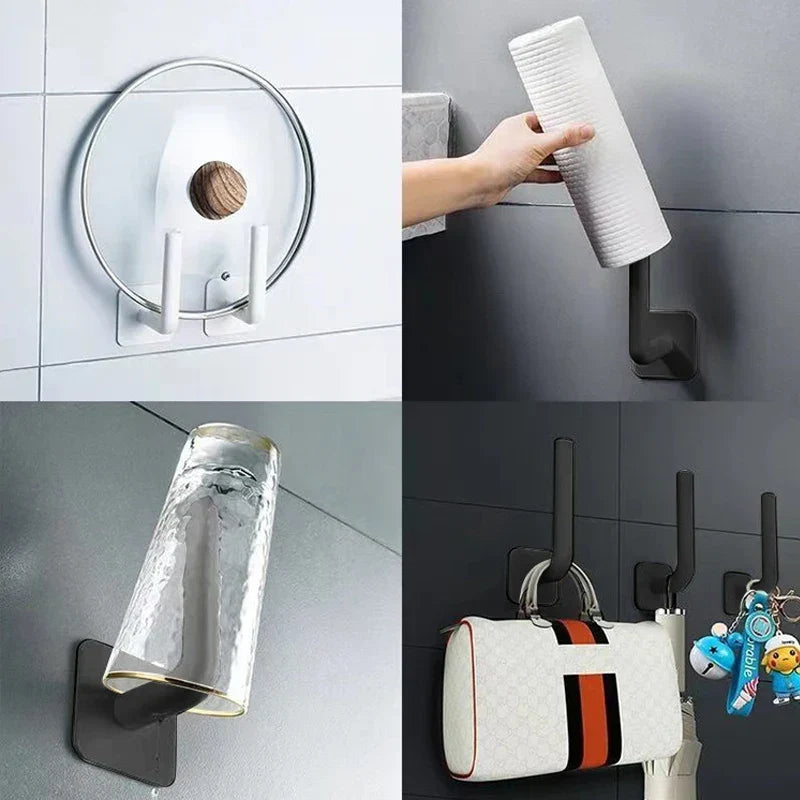 Black acrylic cap hook on door