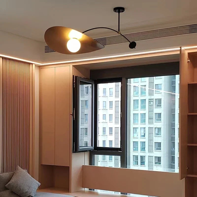 Long arm pendant light installation view