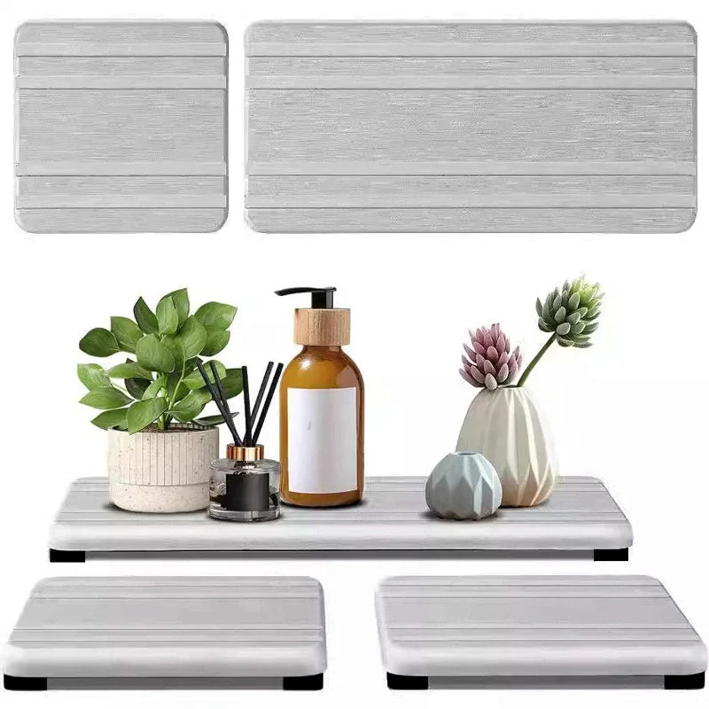Light grey diatomite stone sink trays