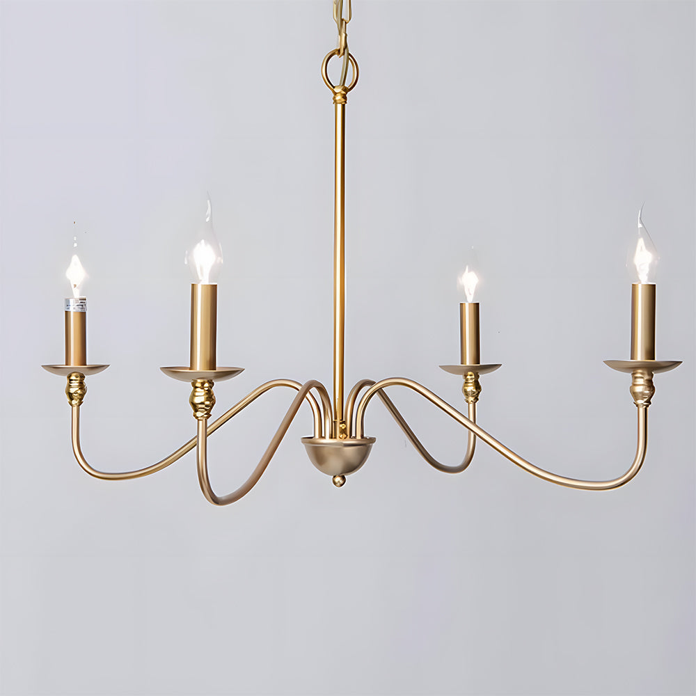 Gold chandelier with 4 lights