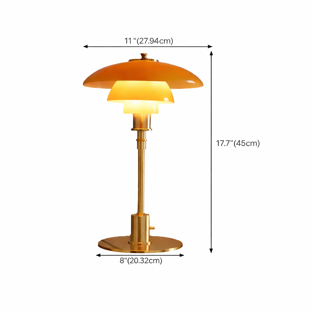 Nordic tiered glass table lamp dimensions 28 x 45 cm