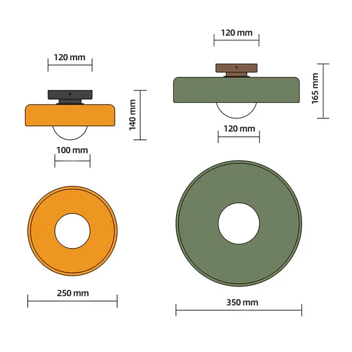 Ceiling light size guide