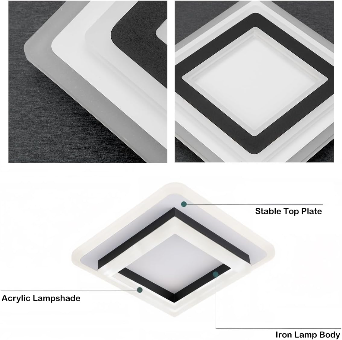 Square LED ceiling light dimensions