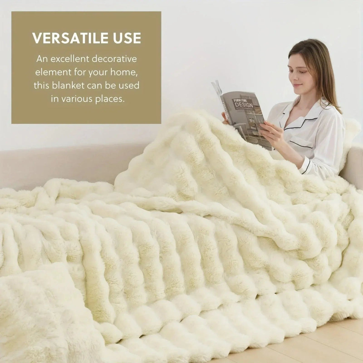 Soft faux rabbit fur pile