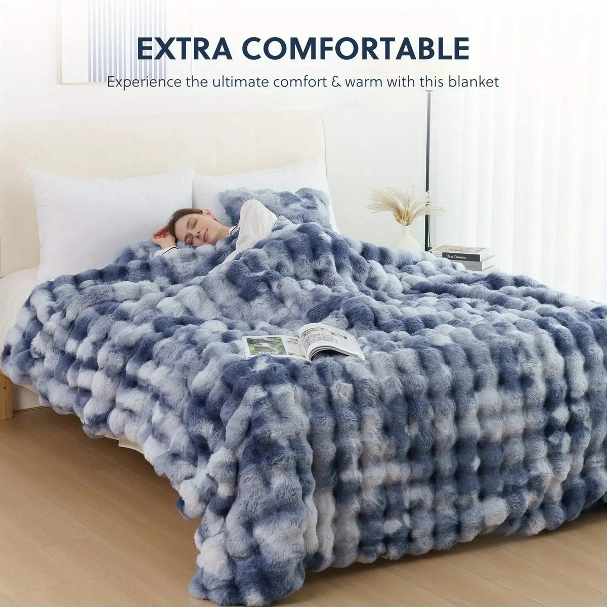 Faux fur throw lifestyle