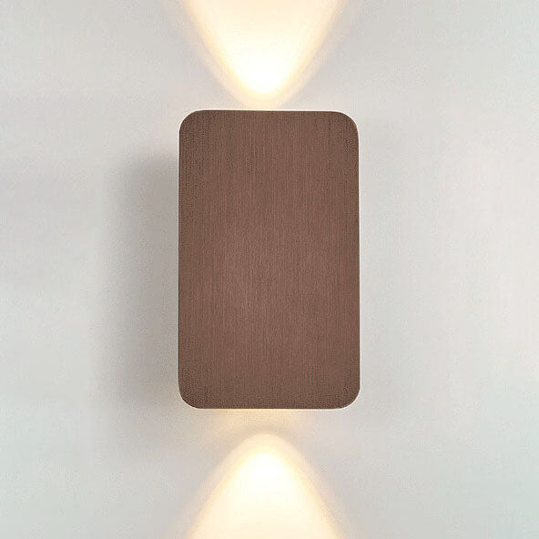 Coffee brown flat panel wall light