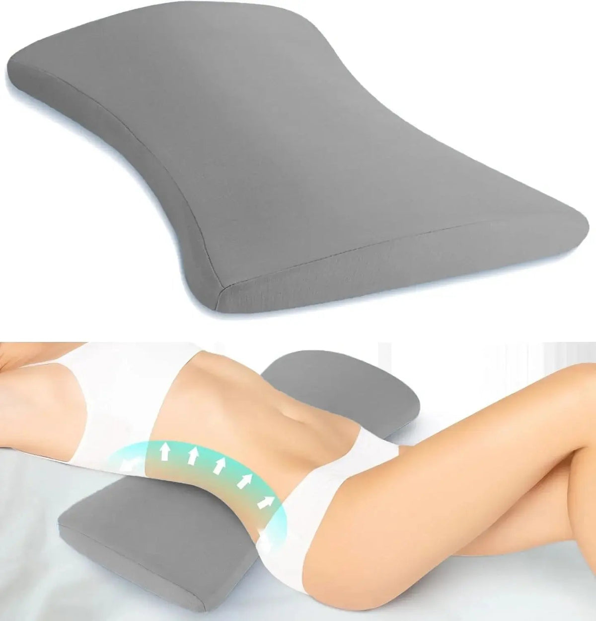 Lumbar support cushion in Dark Grey