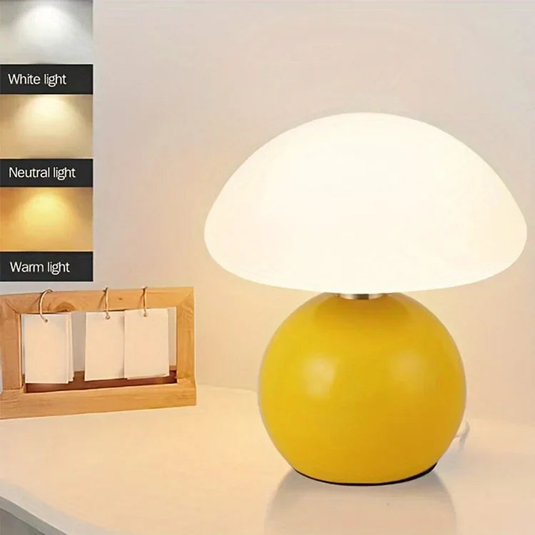 Mushroom lamp shade detail