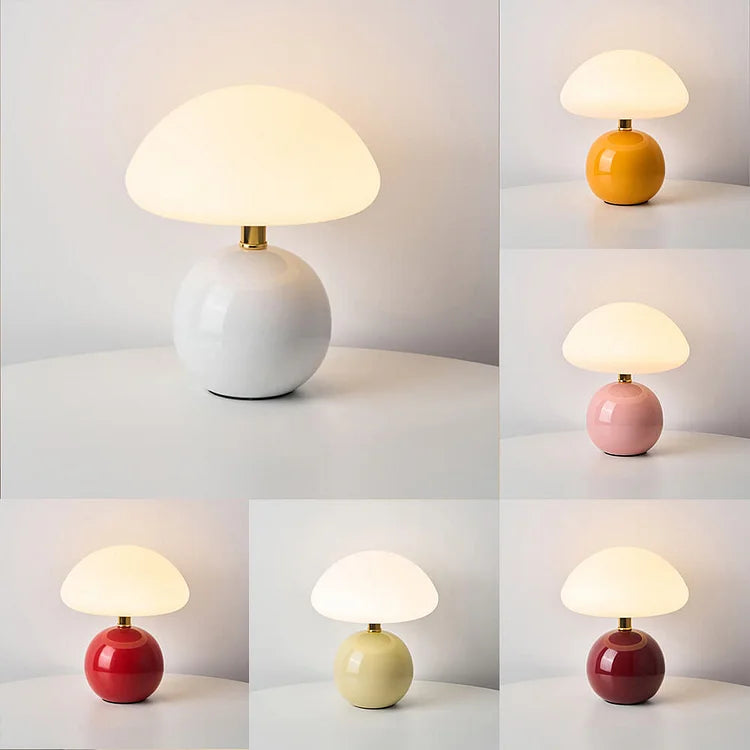 Mushroom lamp base detail