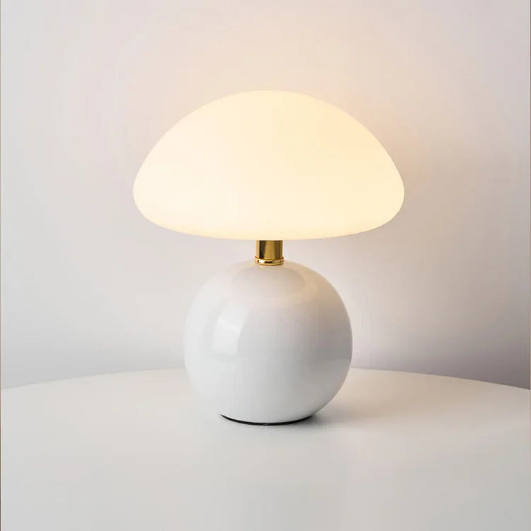 White mushroom lamp