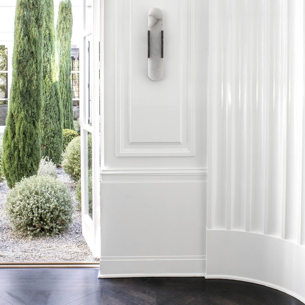 Marble sconce detail