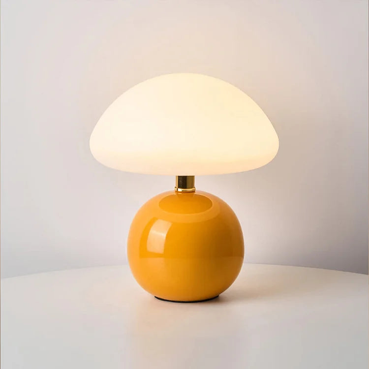 Orange mushroom lamp