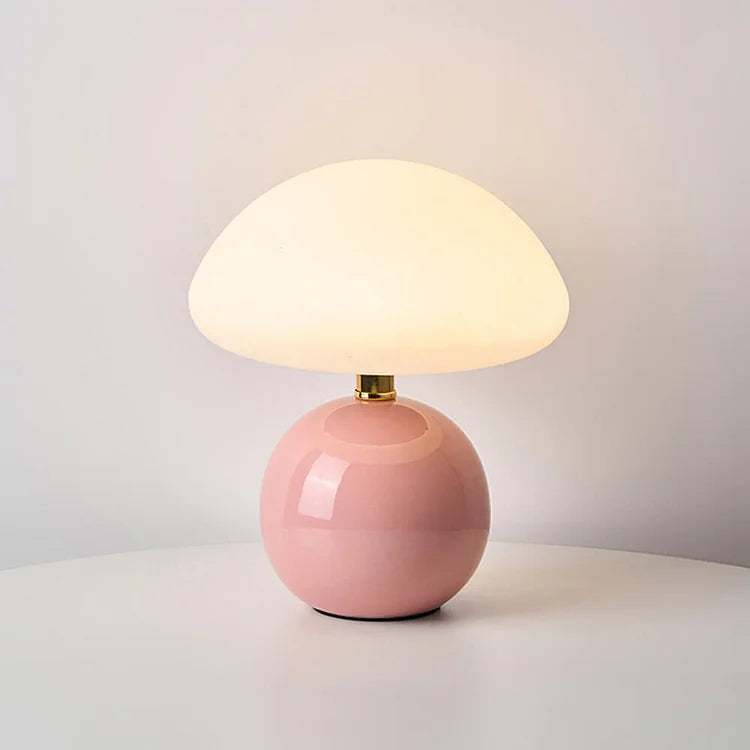 Pink mushroom lamp