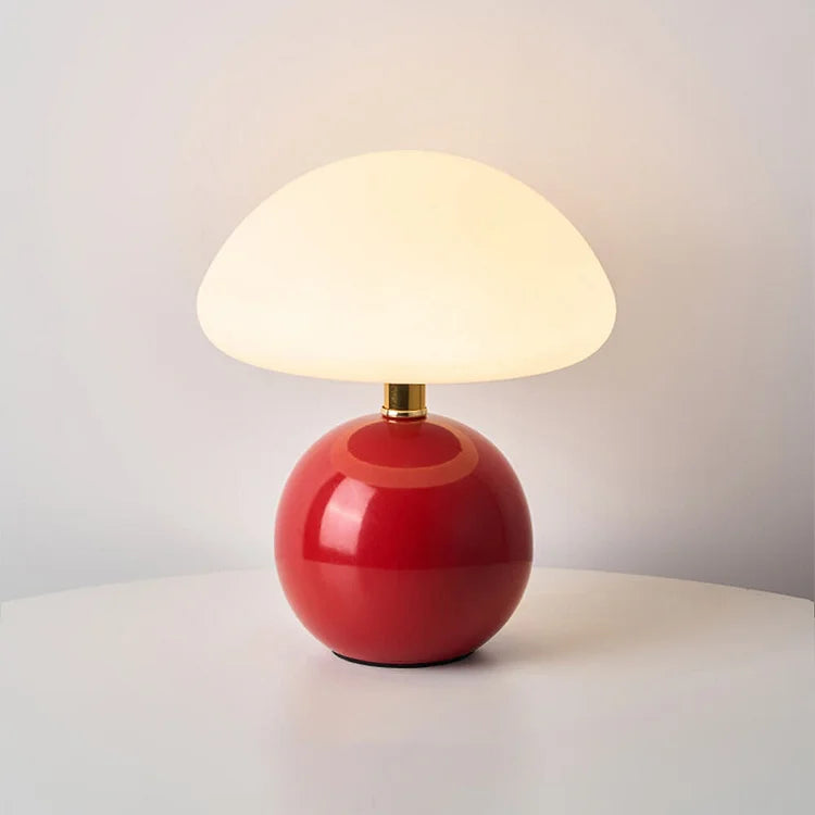 Red mushroom lamp