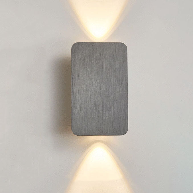 Grey flat panel wall light