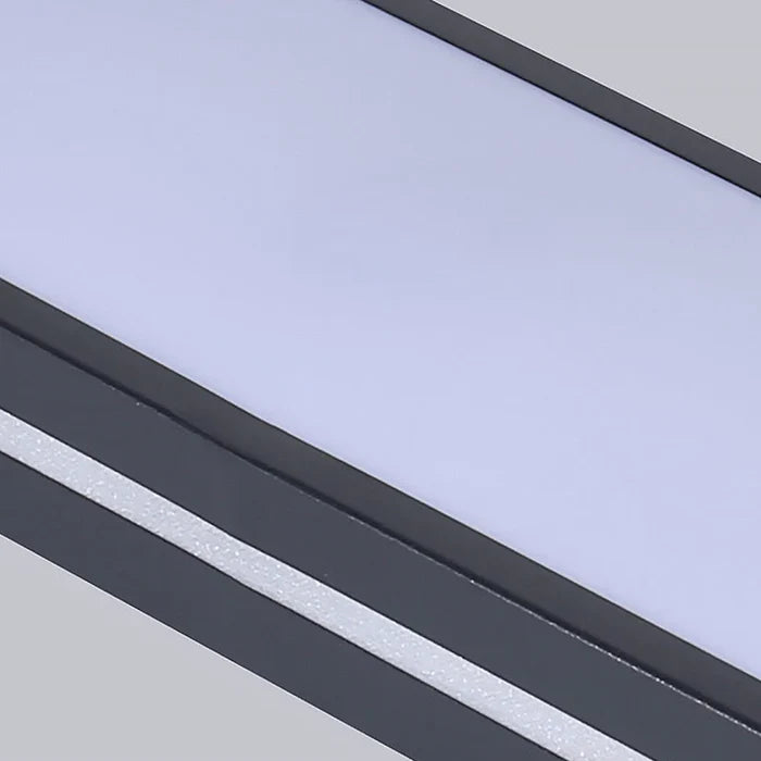 Linear LED ceiling light in a hallway