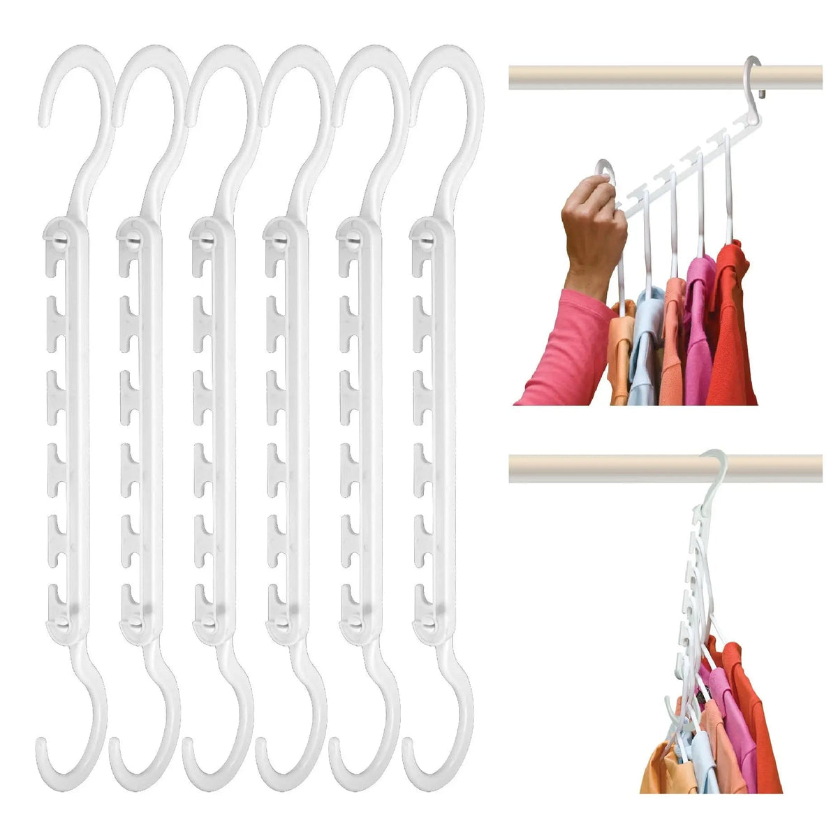 Sturdy plastic hanger close-up