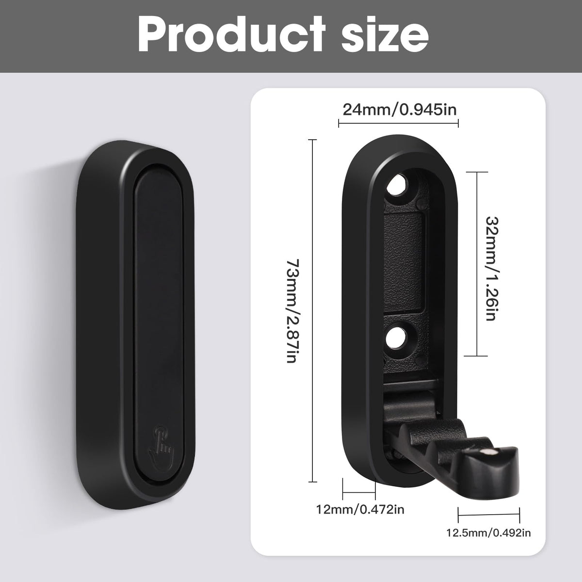 Folding wall hook dimensions