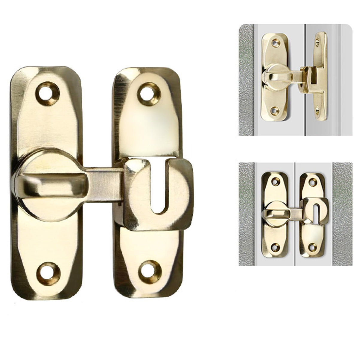 Flip latch lock in Gold