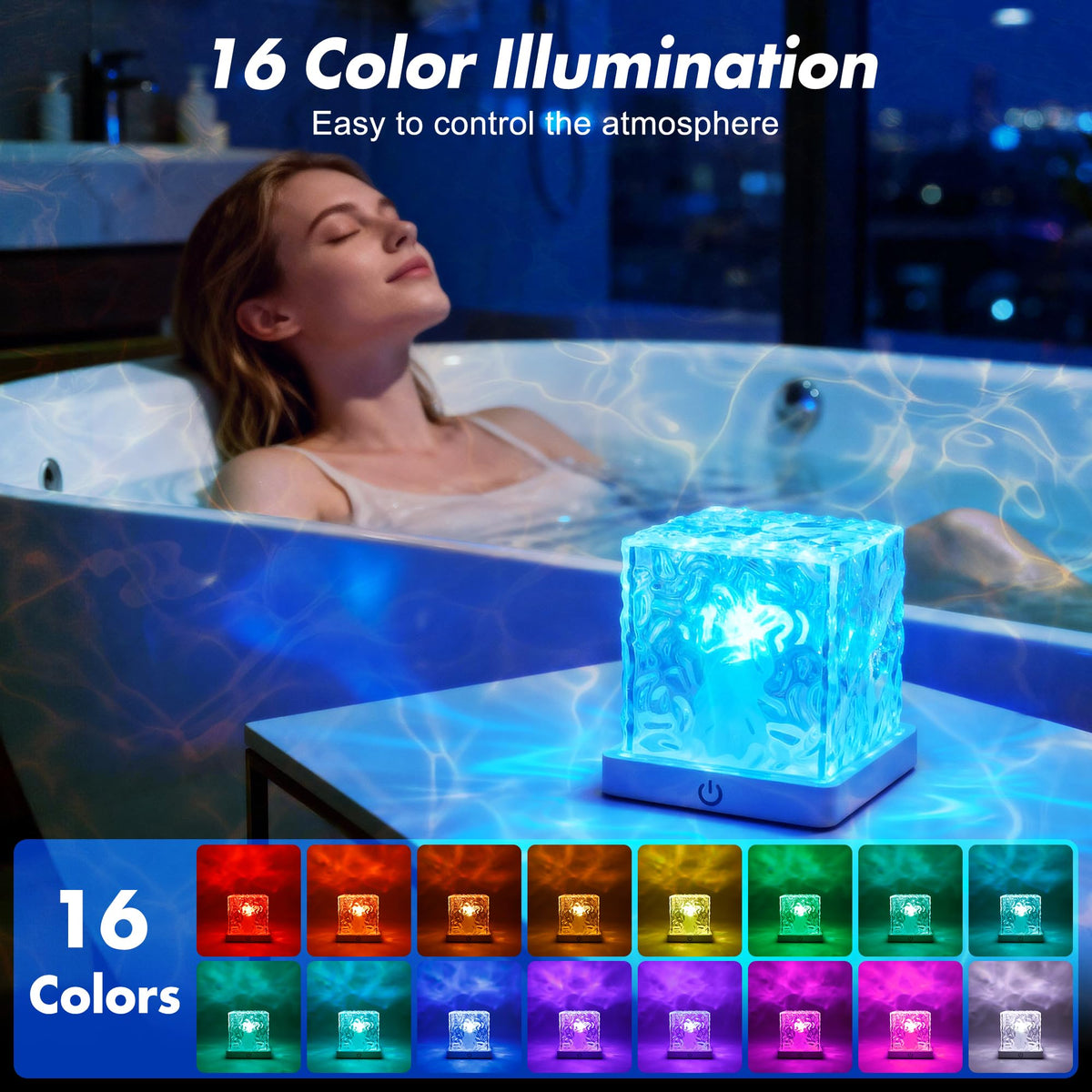Cube lamp colour options