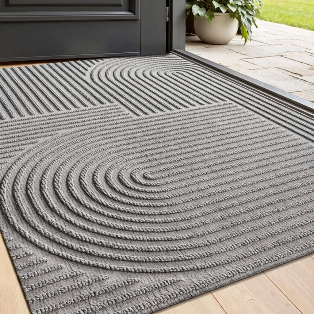 Grey anti-slip doormat