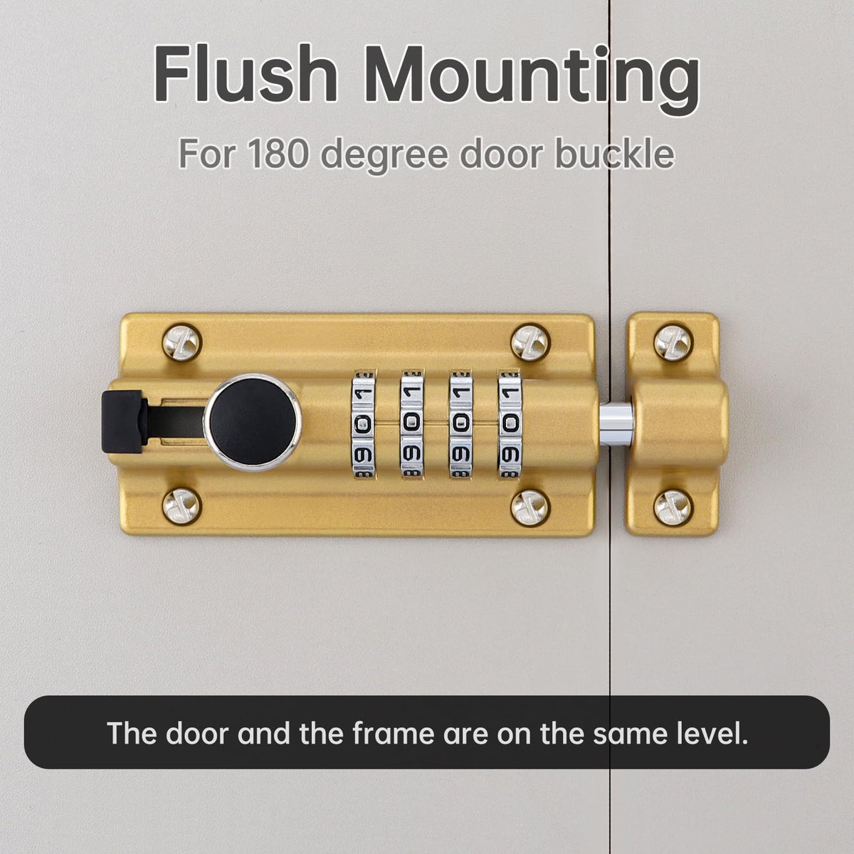 Keyless combination latch close-up