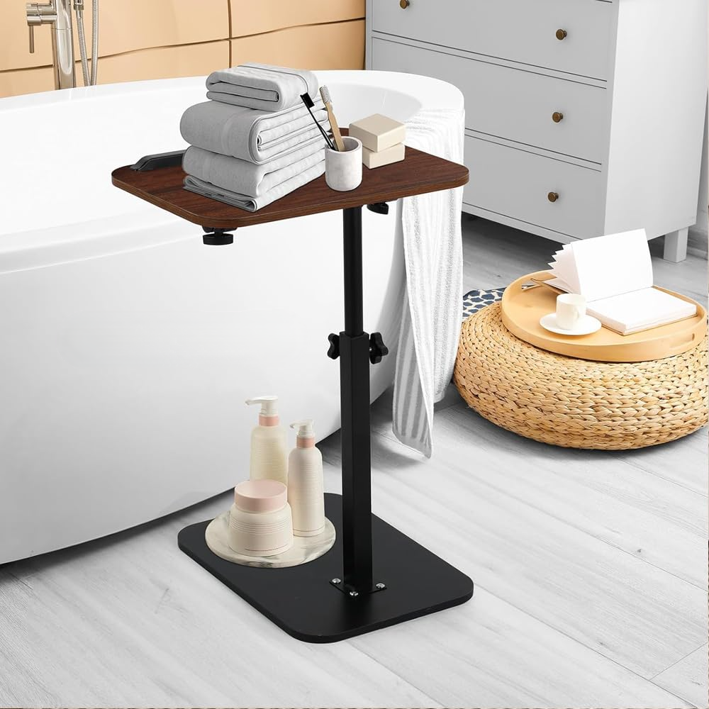Freestanding side table in living room