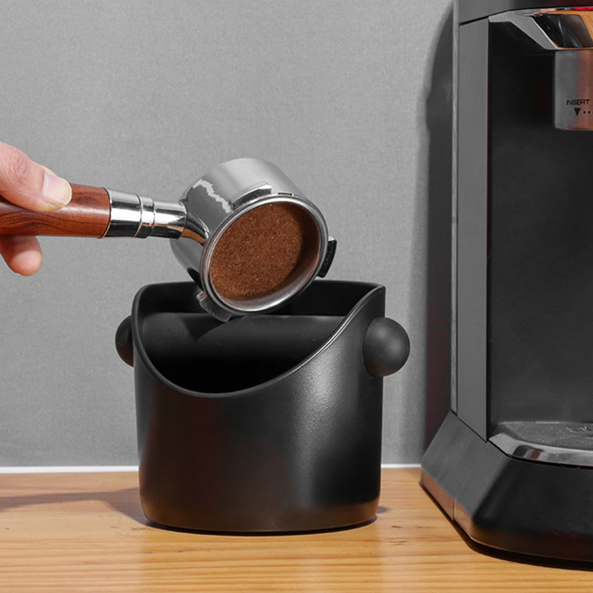 Removable rubber knock bar